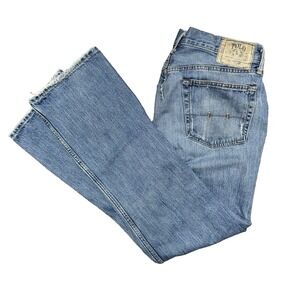 Polo Ralph Lauren Jeans Mens 32 X 32 Blue Denim Distressed Straight Leg Cotton